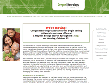 Tablet Screenshot of oregonneurology.com